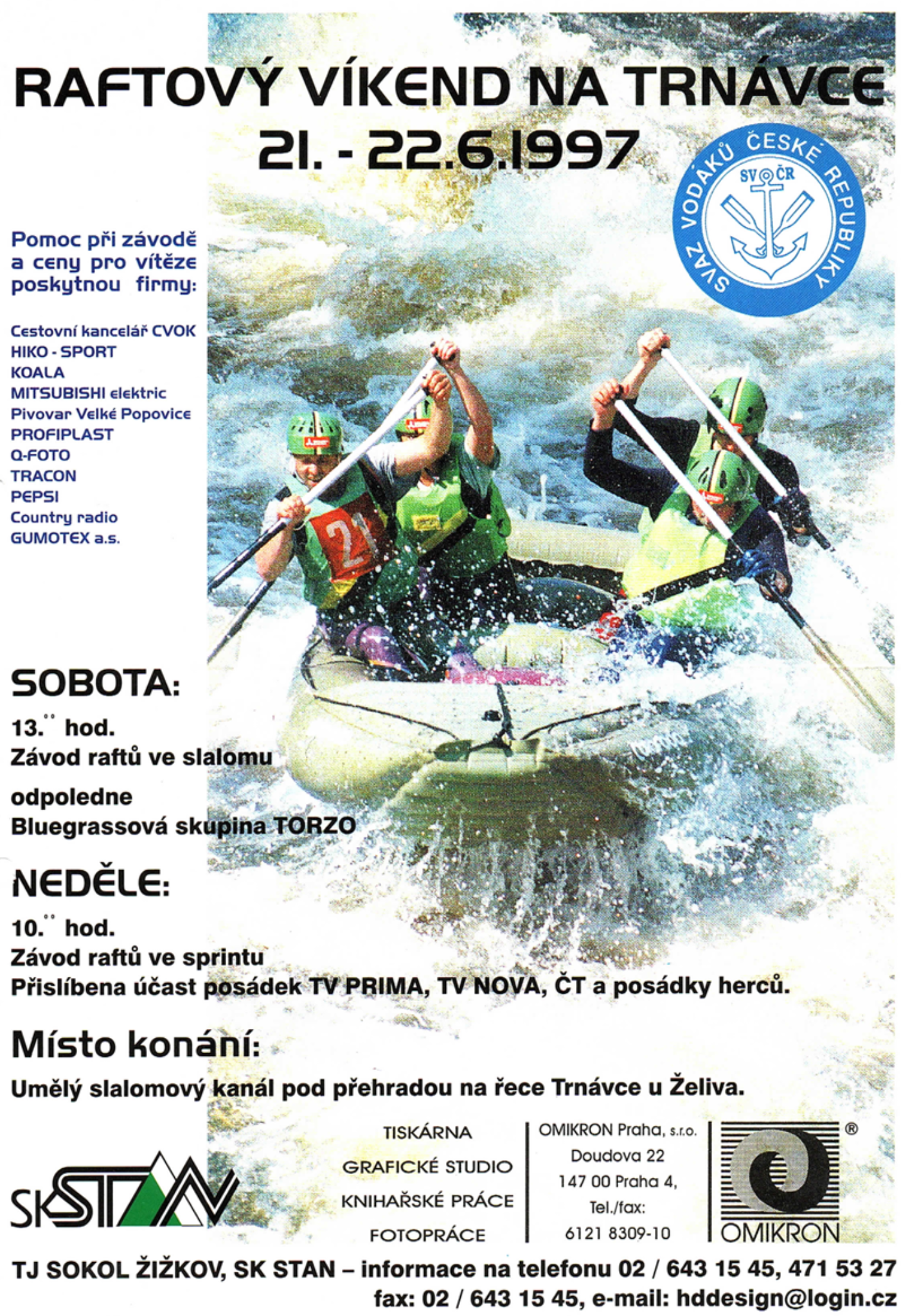 Archivní plakát – Raftový víkend na Trnávce 1997